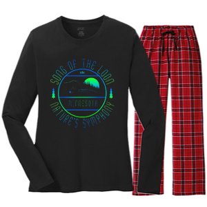 Minnesota Song Of The Loon Minnesota Loon Women's Long Sleeve Flannel Pajama Set 