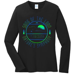 Minnesota Song Of The Loon Minnesota Loon Ladies Long Sleeve Shirt