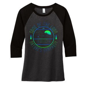 Minnesota Song Of The Loon Minnesota Loon Women's Tri-Blend 3/4-Sleeve Raglan Shirt