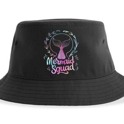 Mermaid Squad Of The Birthday Mermaid Sustainable Bucket Hat