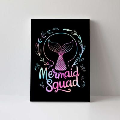 Mermaid Squad Of The Birthday Mermaid Canvas