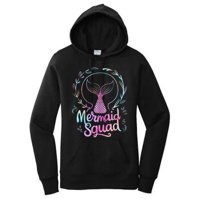 Mermaid Squad Of The Birthday Mermaid Women's Pullover Hoodie