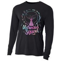 Mermaid Squad Of The Birthday Mermaid Cooling Performance Long Sleeve Crew