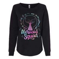 Mermaid Squad Of The Birthday Mermaid Womens California Wash Sweatshirt