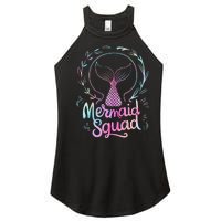 Mermaid Squad Of The Birthday Mermaid Women's Perfect Tri Rocker Tank