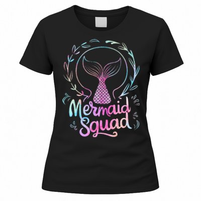 Mermaid Squad Of The Birthday Mermaid Women's T-Shirt