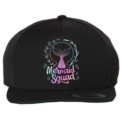 Mermaid Squad Of The Birthday Mermaid Wool Snapback Cap