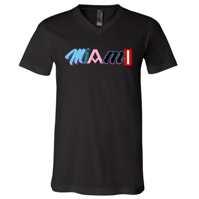 Miami Sports Pride Fan City V-Neck T-Shirt