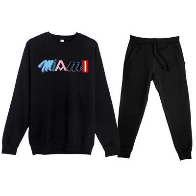 Miami Sports Pride Fan City Premium Crewneck Sweatsuit Set