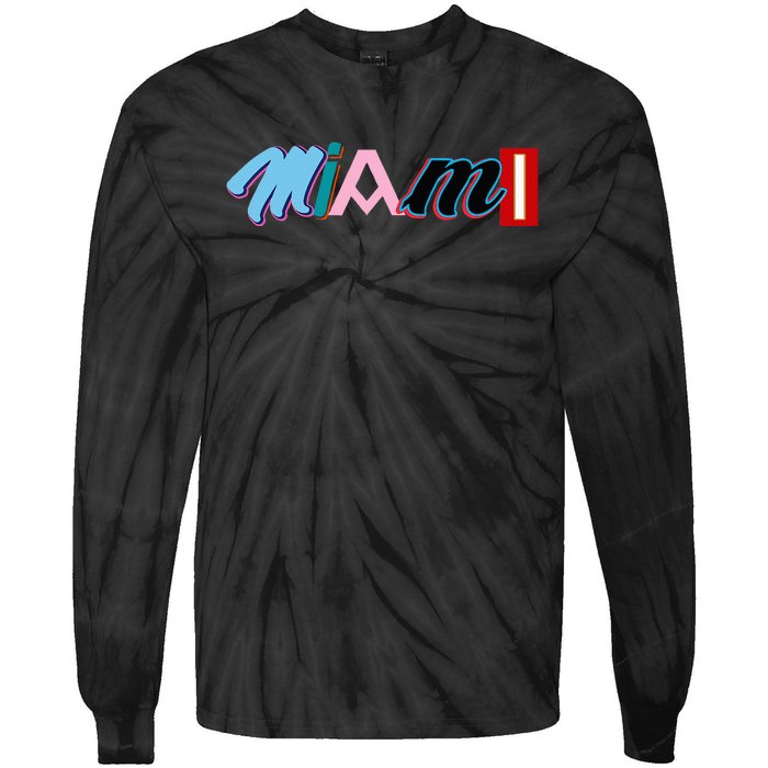 Miami Sports Pride Fan City Tie-Dye Long Sleeve Shirt