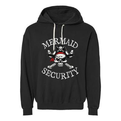 Mermaid Security Pirate Party Dad Brother Family Matching Garment-Dyed Fleece Hoodie