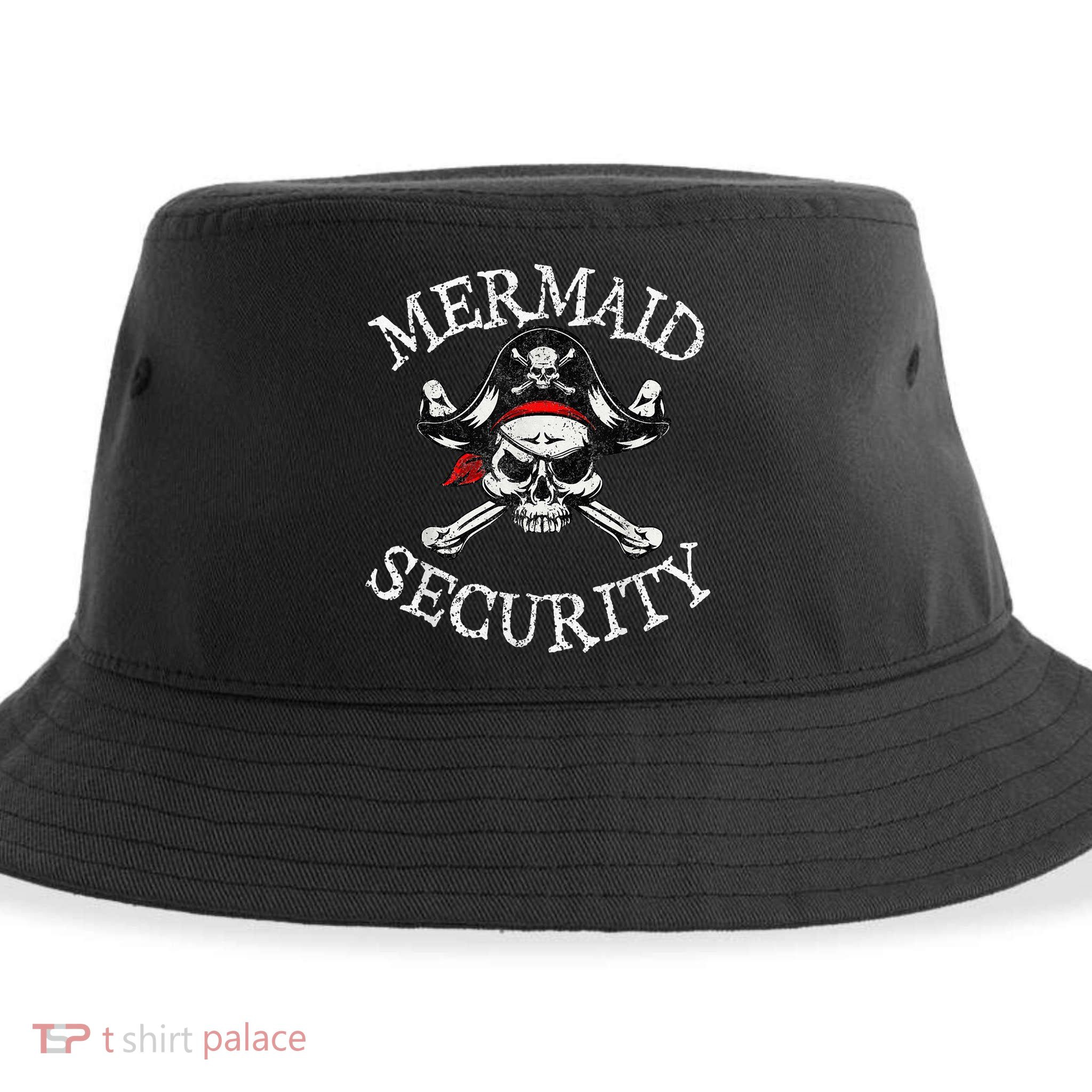 Mermaid Security Pirate Party Dad Brother Family Matching Sustainable Bucket Hat