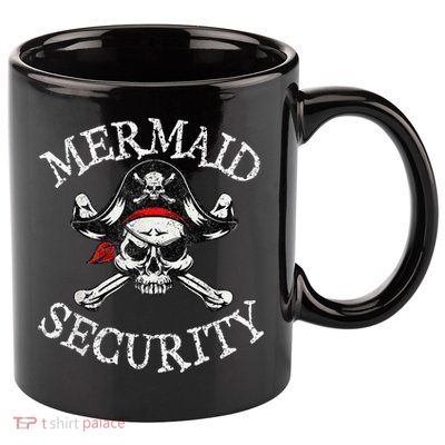 Mermaid Security Pirate Party Dad Brother Family Matching 11oz C Handle Ceramic Mug