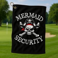Mermaid Security Pirate Party Dad Brother Family Matching Golf Towel