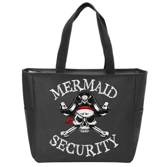 Mermaid Security Pirate Party Dad Brother Family Matching Zip Tote Bag