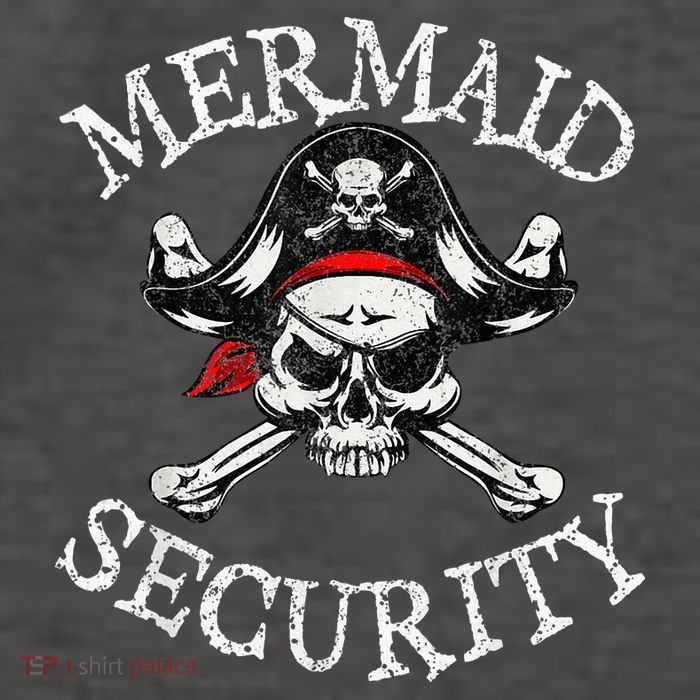 Mermaid Security Pirate Party Dad Brother Family Matching Vector Backpack
