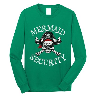 Mermaid Security Pirate Party Dad Brother Family Matching Long Sleeve Shirt