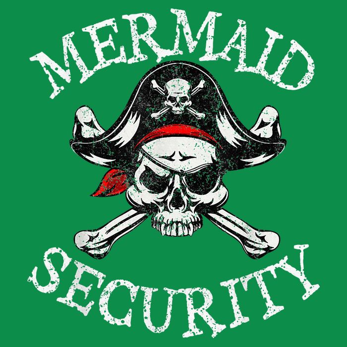 Mermaid Security Pirate Party Dad Brother Family Matching T-Shirt