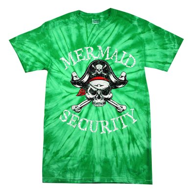 Mermaid Security Pirate Party Dad Brother Family Matching Tie-Dye T-Shirt