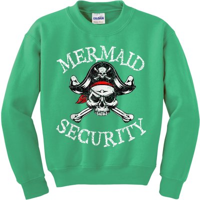 Mermaid Security Pirate Party Dad Brother Family Matching Kids Sweatshirt