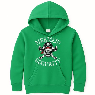 Mermaid Security Pirate Party Dad Brother Family Matching Kids Hoodie
