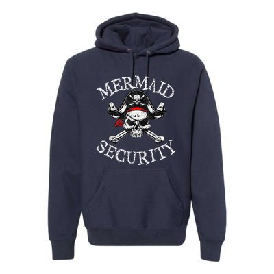 Mermaid Security Pirate Party Dad Brother Family Matching Premium Hoodie