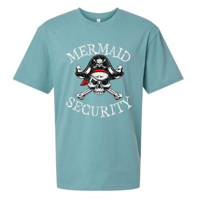 Mermaid Security Pirate Party Dad Brother Family Matching Sueded Cloud Jersey T-Shirt