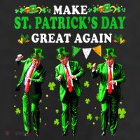 Make St PatrickS Day Great Again Funny Trump 7 Panel Mesh Trucker Snapback Hat