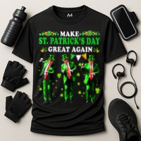 Make St PatrickS Day Great Again Funny Trump Cooling Performance Crew T-Shirt