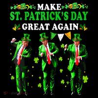 Make St PatrickS Day Great Again Funny Trump Sustainable Bucket Hat