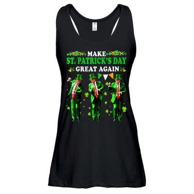 Make St PatrickS Day Great Again Funny Trump Ladies Essential Flowy Tank