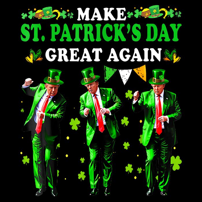 Make St PatrickS Day Great Again Funny Trump Youth Performance Sprint T-Shirt