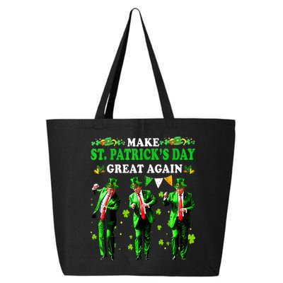 Make St PatrickS Day Great Again Funny Trump 25L Jumbo Tote