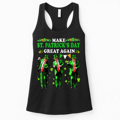 Make St PatrickS Day Great Again Funny Trump Womens Tank Top