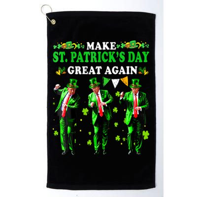 Make St PatrickS Day Great Again Funny Trump Golf Towel