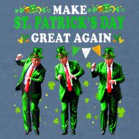 Make St PatrickS Day Great Again Funny Trump Garment-Dyed Sweatshirt