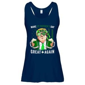 Make St Patricks Day Great Again Irish Leprechaun Trump Beer Ladies Essential Flowy Tank