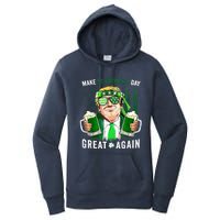 Make St Patricks Day Great Again Irish Leprechaun Trump Beer Women's Pullover Hoodie