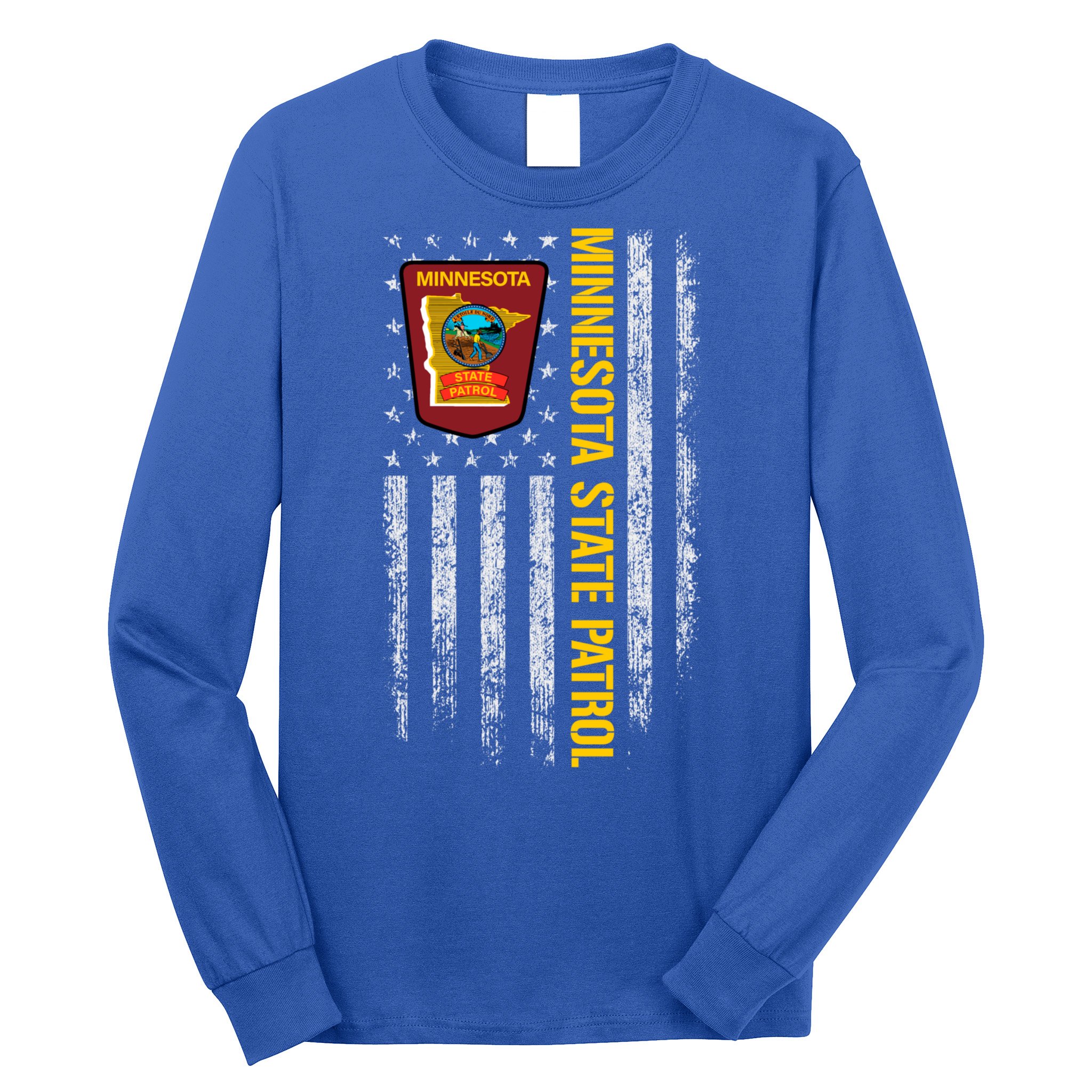 Minnesota State Patrol American Flag Long Sleeve Shirt
