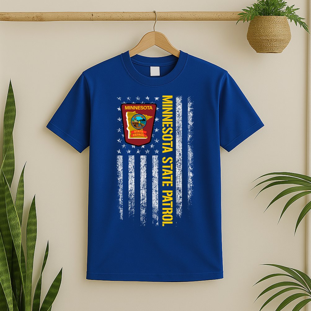 Minnesota State Patrol American Flag T-Shirt