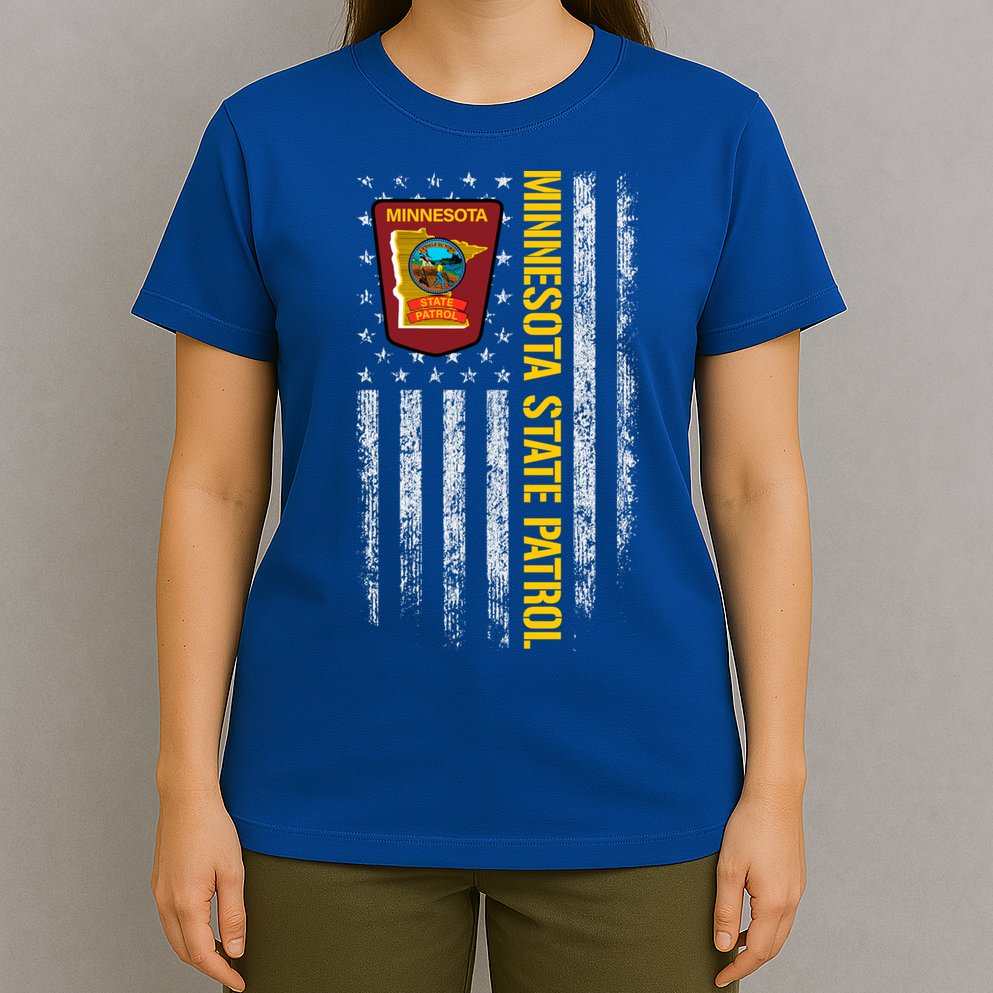 Minnesota State Patrol American Flag T-Shirt