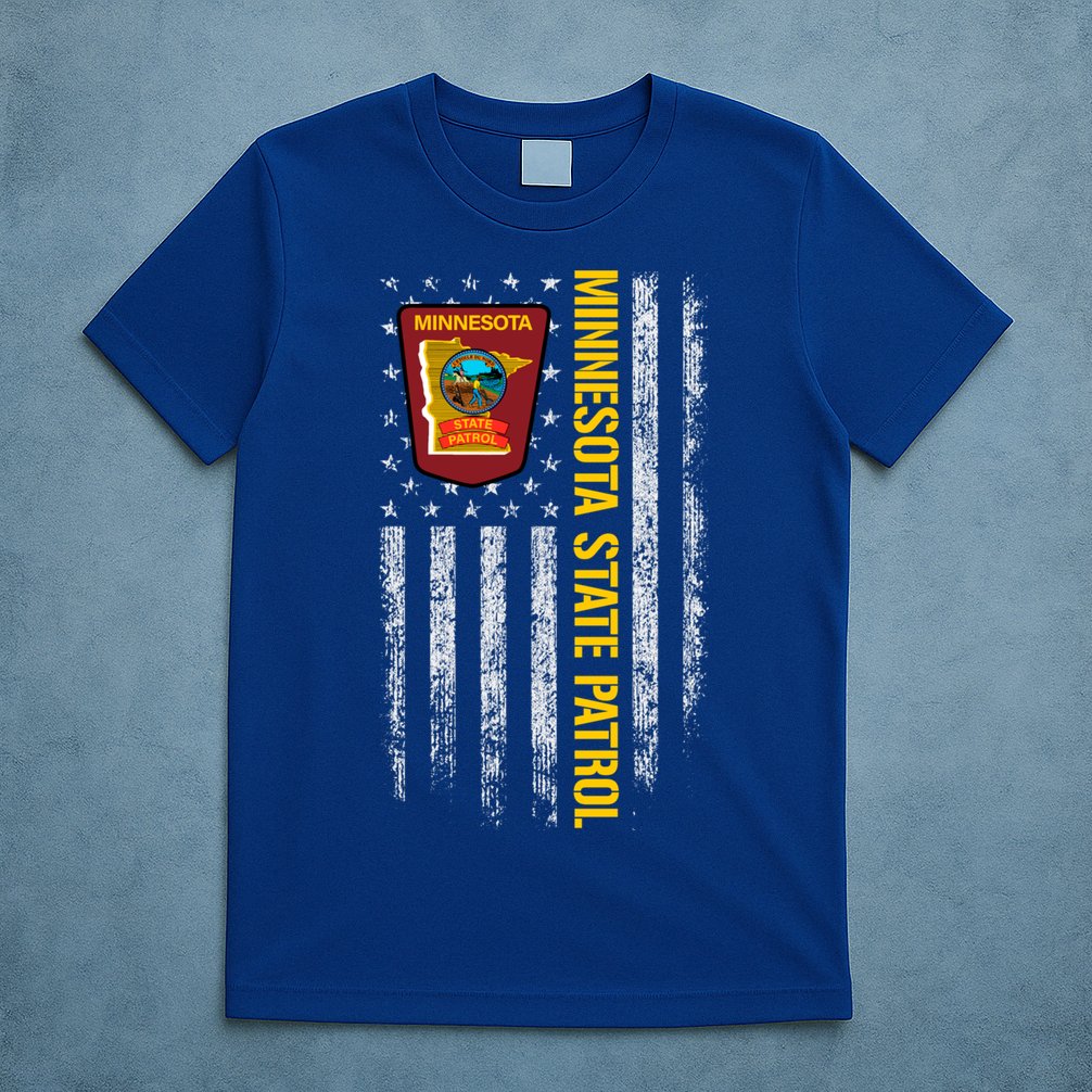 Minnesota State Patrol American Flag T-Shirt