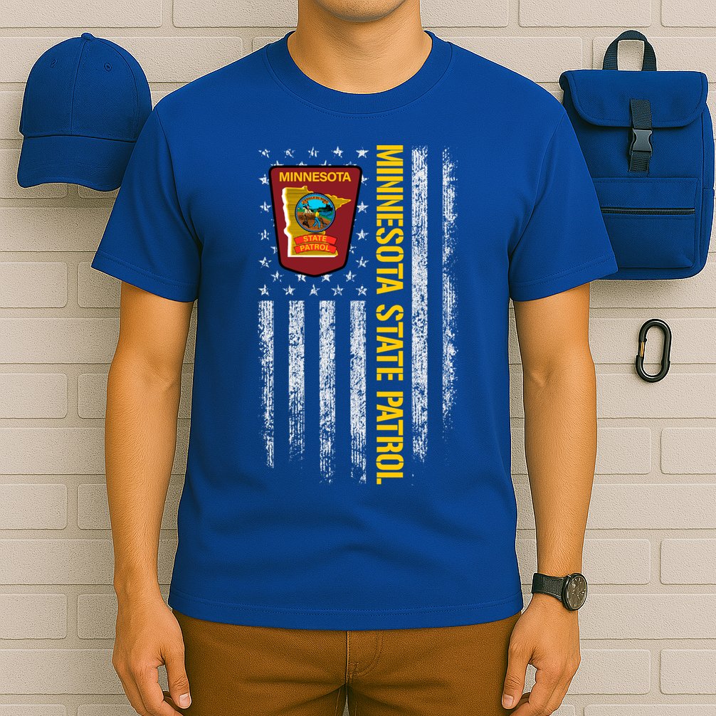 Minnesota State Patrol American Flag T-Shirt