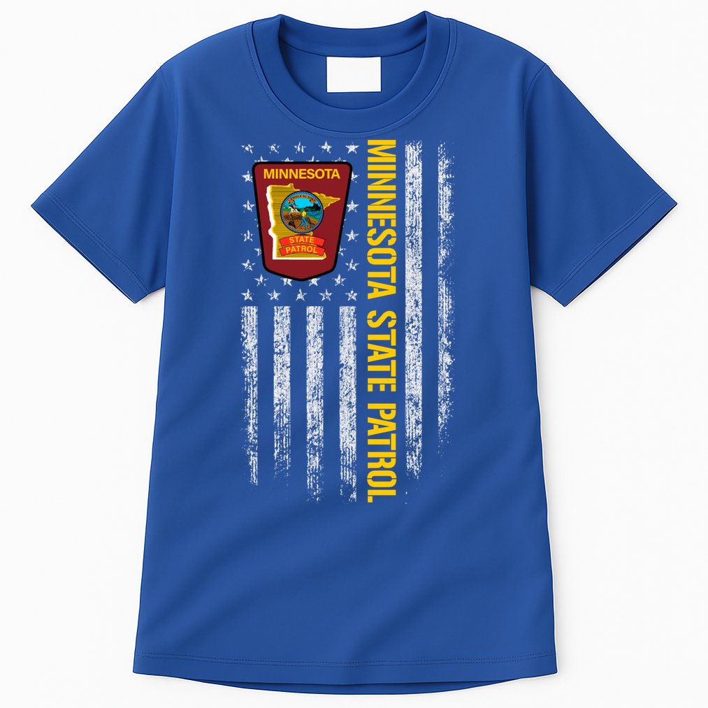 Minnesota State Patrol American Flag Tall T-Shirt