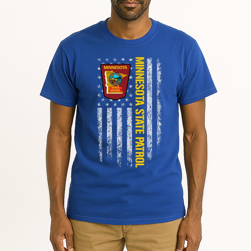 Minnesota State Patrol American Flag Tall T-Shirt
