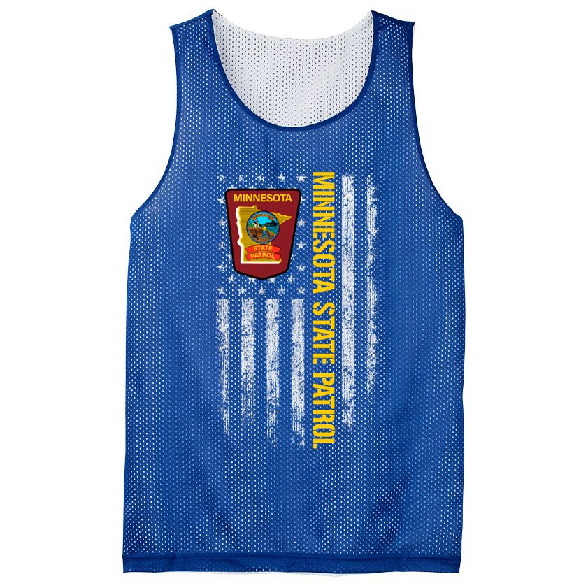 Minnesota State Patrol American Flag Mesh Reversible Basketball Jersey Tank