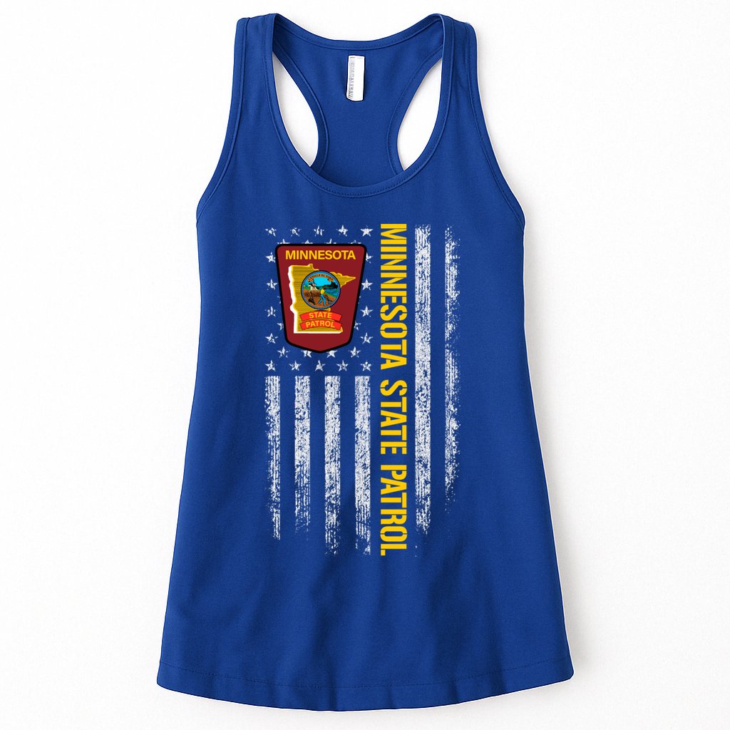 Minnesota State Patrol American Flag Womens Tank Top