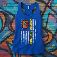 Minnesota State Patrol American Flag Womens Tank Top