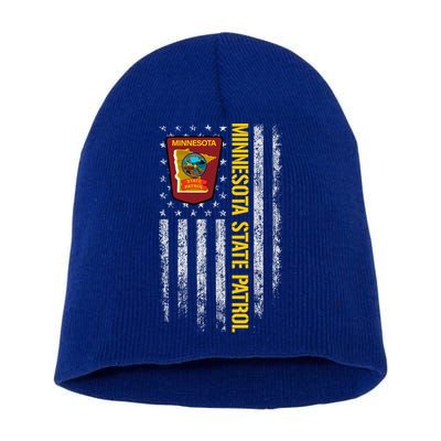 Minnesota State Patrol American Flag Short Acrylic Beanie