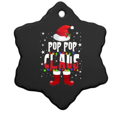 Merry Santa Pop Pop Claus Christmas Family Matching Group Gift Ceramic Star Ornament